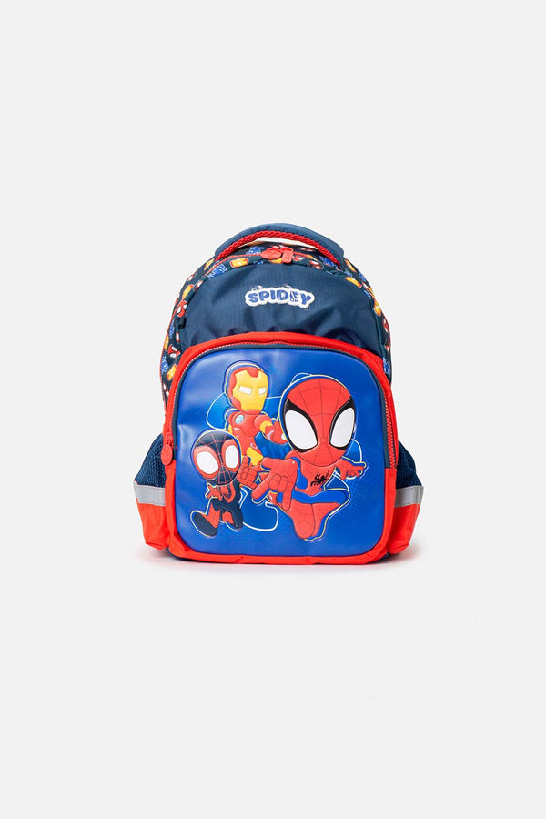MORRAL DE SPIDERMAN 14" AZUL Y ROJO PARA NIÑO