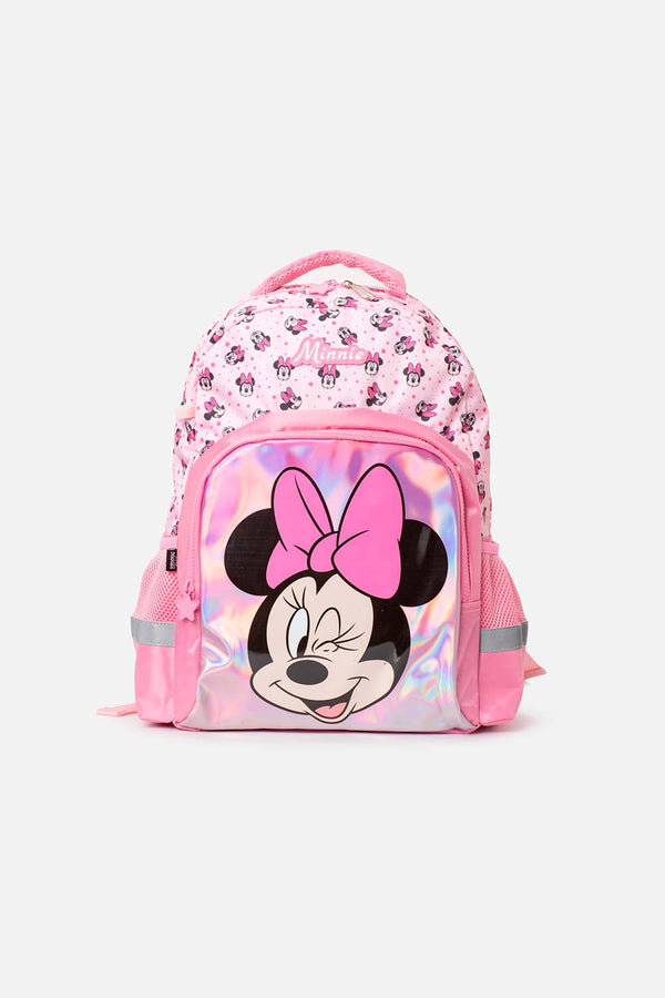 MORRAL DE MINNIE MOUSE 16.5" ROSADO PARA NIÑA