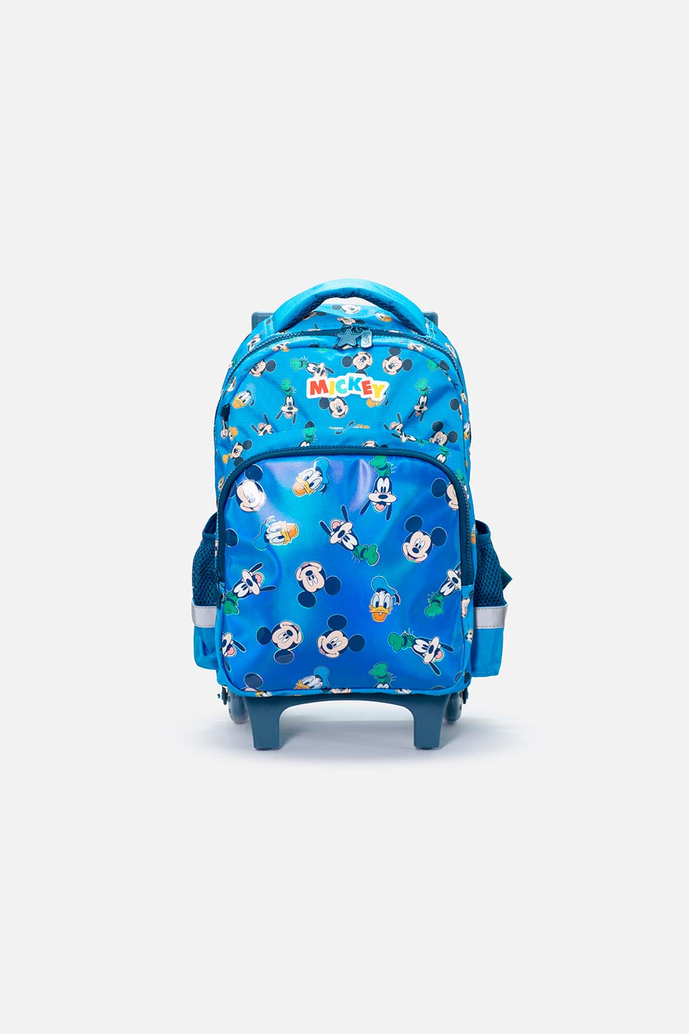 MORRAL DE MICKEY MOUSE 14" CON RUEDAS AZUL PARA NIÑO