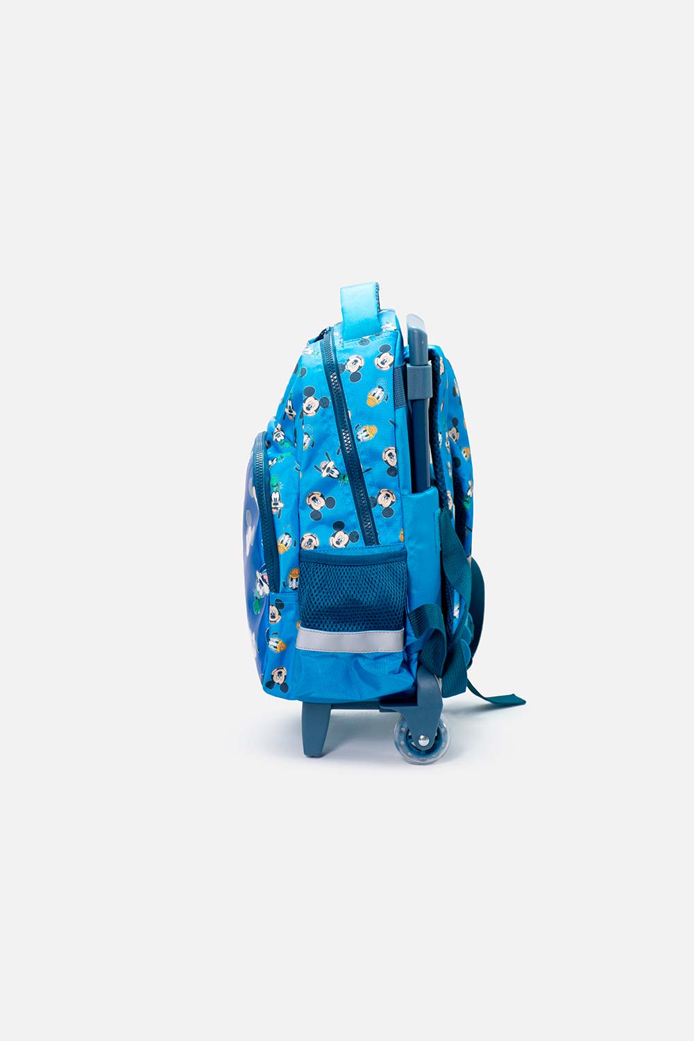 MORRAL DE MICKEY MOUSE 14" CON RUEDAS AZUL PARA NIÑO