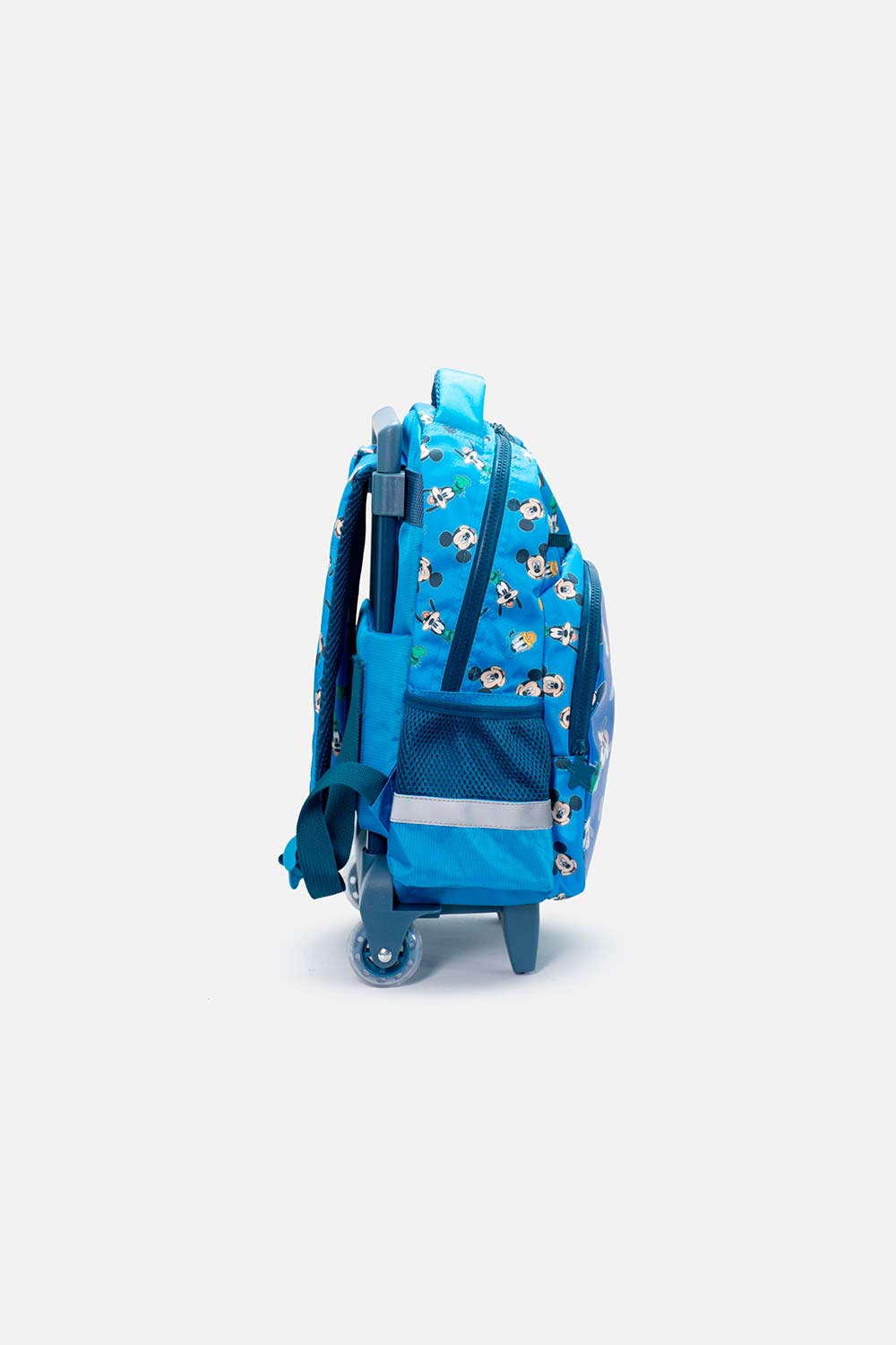 MORRAL DE MICKEY MOUSE 14" CON RUEDAS AZUL PARA NIÑO