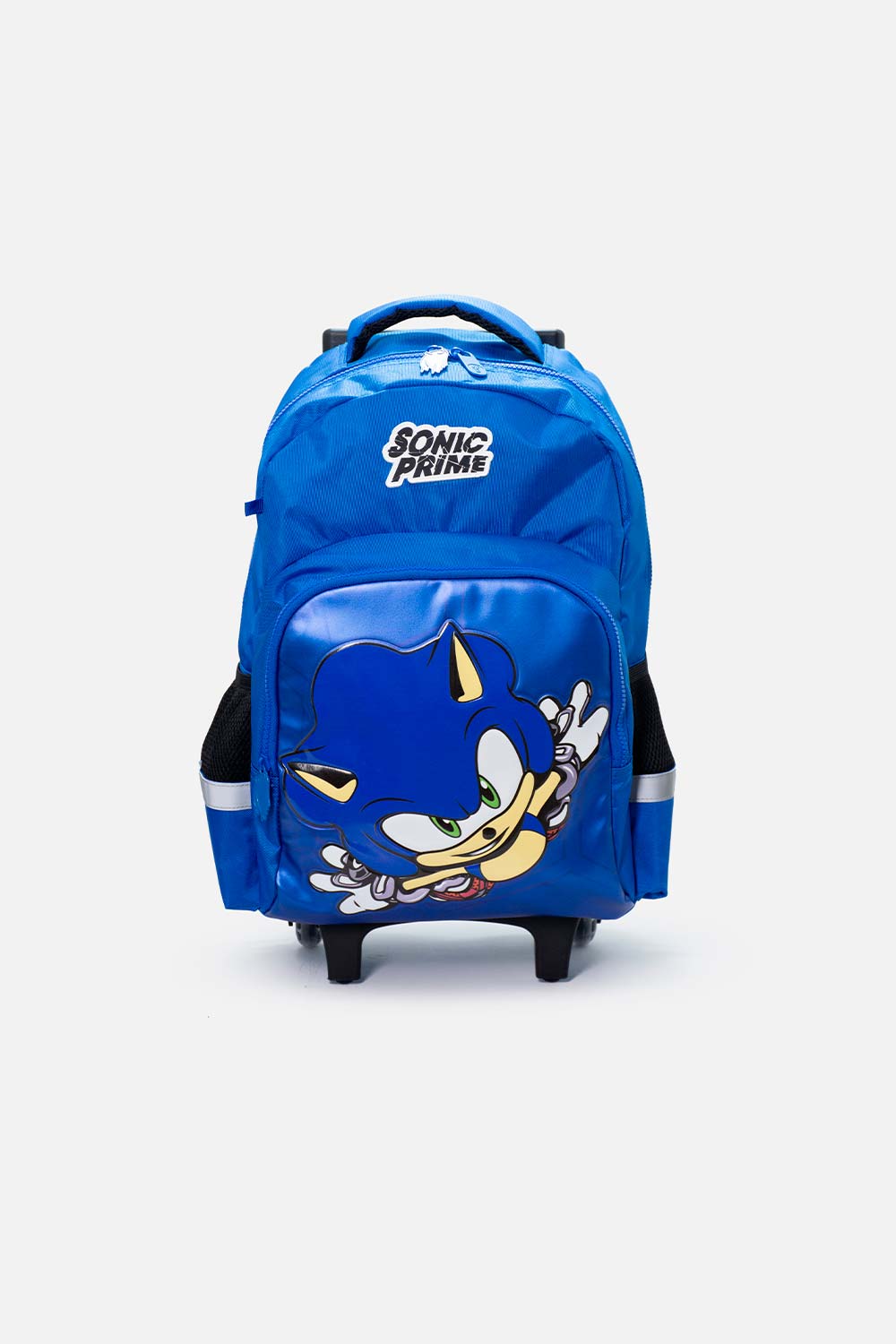 MORRAL DE SONIC 16.5" CON RUEDAS AZUL PARA NIÑO