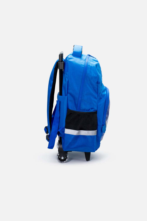 MORRAL DE SONIC 16.5" CON RUEDAS AZUL PARA NIÑO