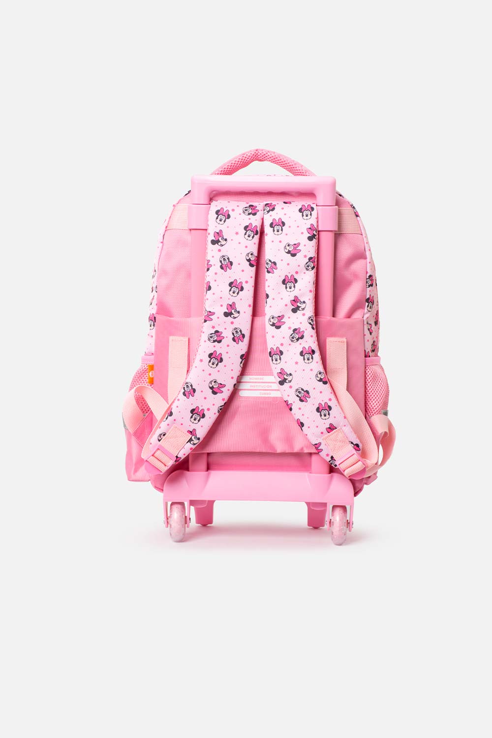 MORRAL DE MINNIE MOUSE 16.5" CON RUEDAS ROSADO PARA NIÑA