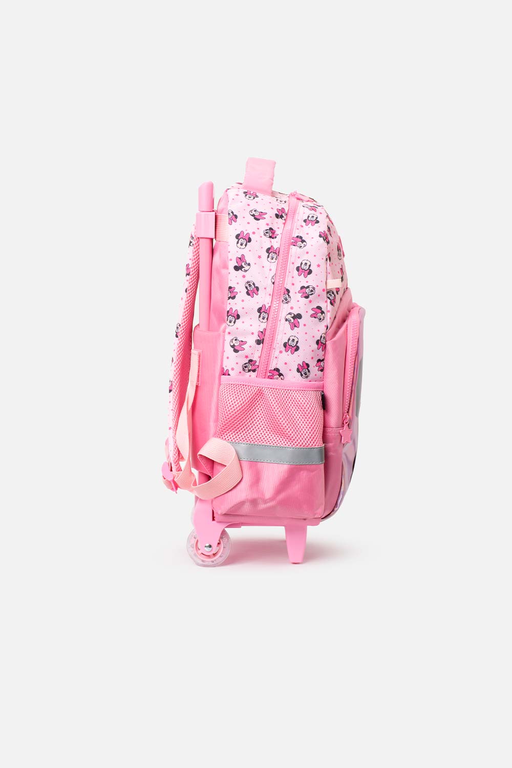 MORRAL DE MINNIE MOUSE 16.5" CON RUEDAS ROSADO PARA NIÑA