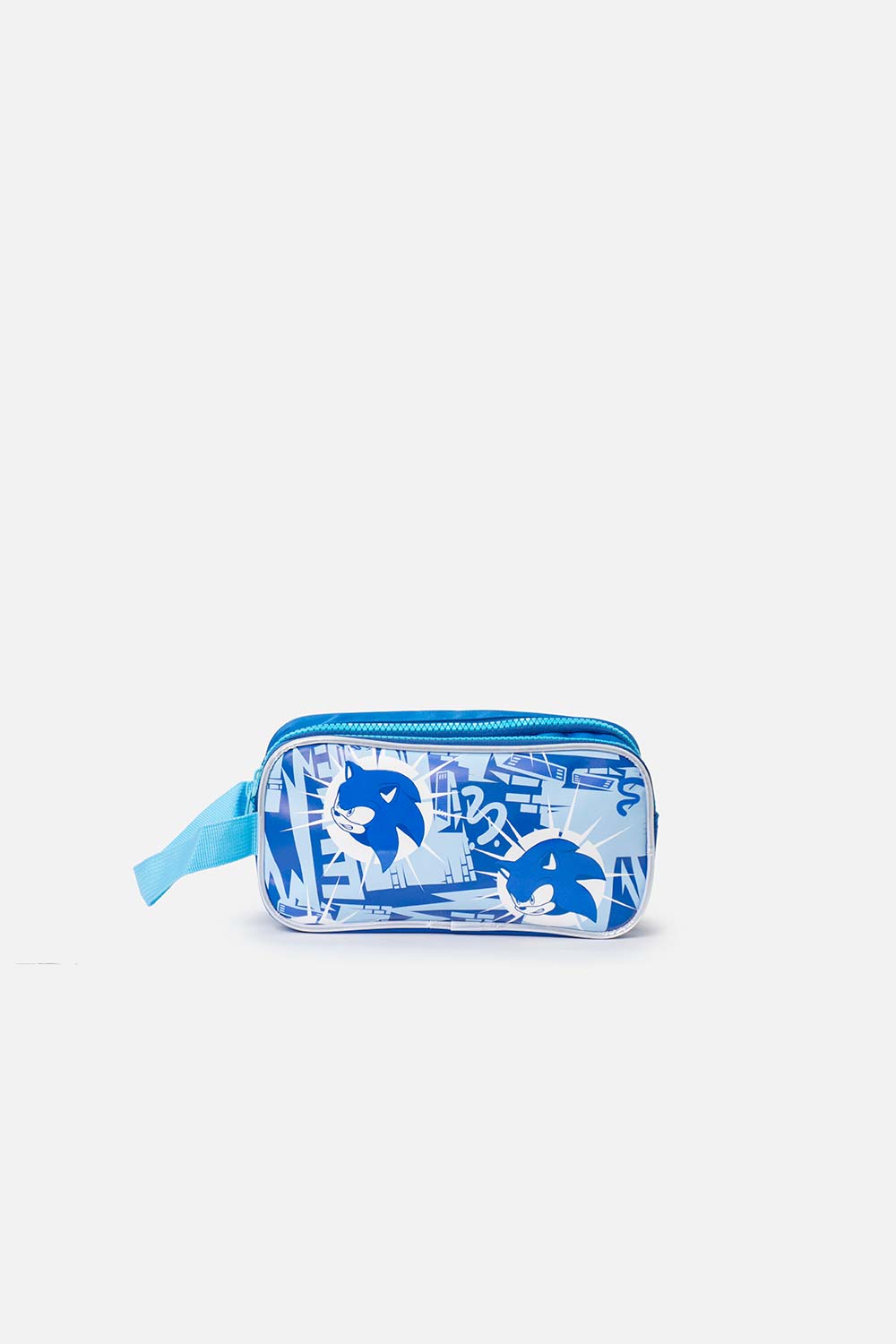 CARTUCHERA DE SONIC 16.5" AZUL PARA NIÑO