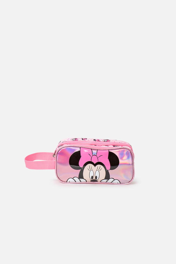 CARTUCHERA DE MINNIE MOUSE 16.5" ROSADO PARA NIÑA
