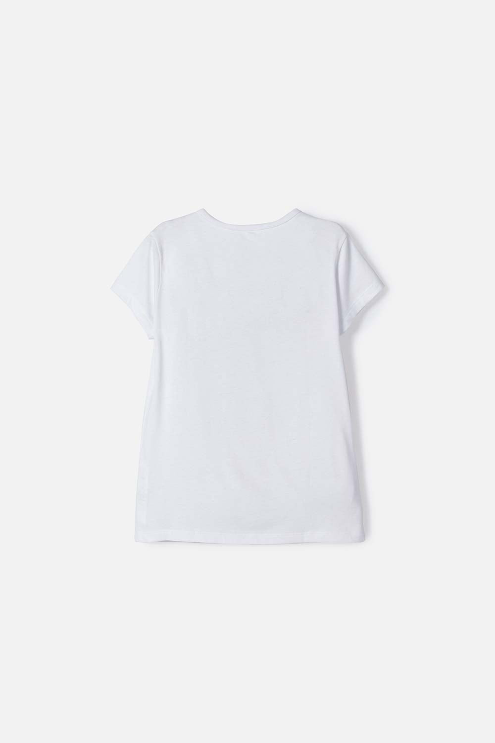 CAMISETA DE LA BARBIE ESTAMPADA BLANCA PARA NIÑA
