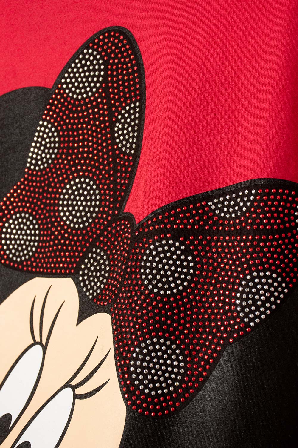CAMISETA DE MINNIE MOUSE MANGA CORTA ROJO PARA NIÑA