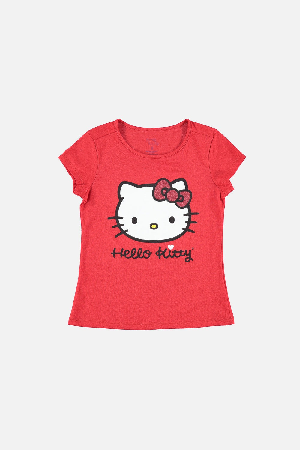 CAMISETA DE HELLO KITTY MANGA CORTA ROJA PARA NIÑA