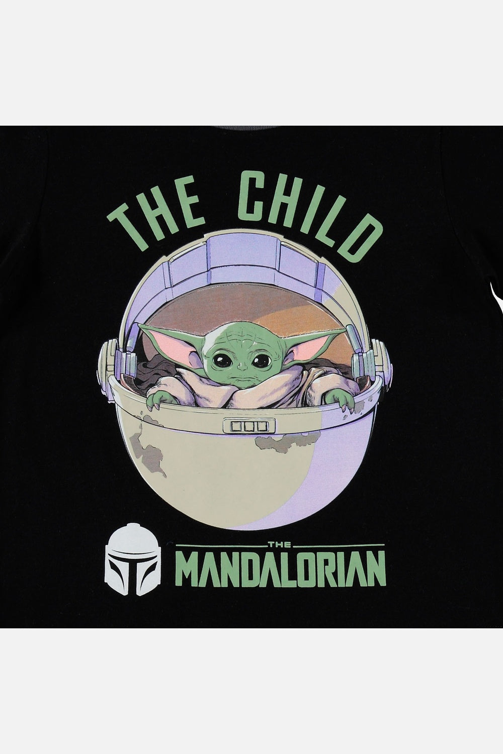 PIJAMA DE NIÑO,MANGA CORTA/PANTALÓN LARGO NEGRO/GRIS DE MANDALORIAN DISNEY