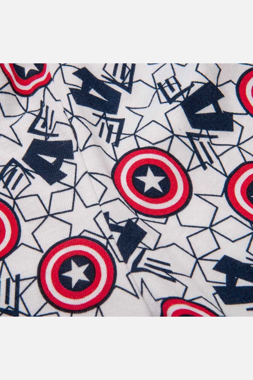 PIJAMA CAPITAN AMERICA CON PANTALÓN LARGO AZUL Y BLANCO PARA NIÑO