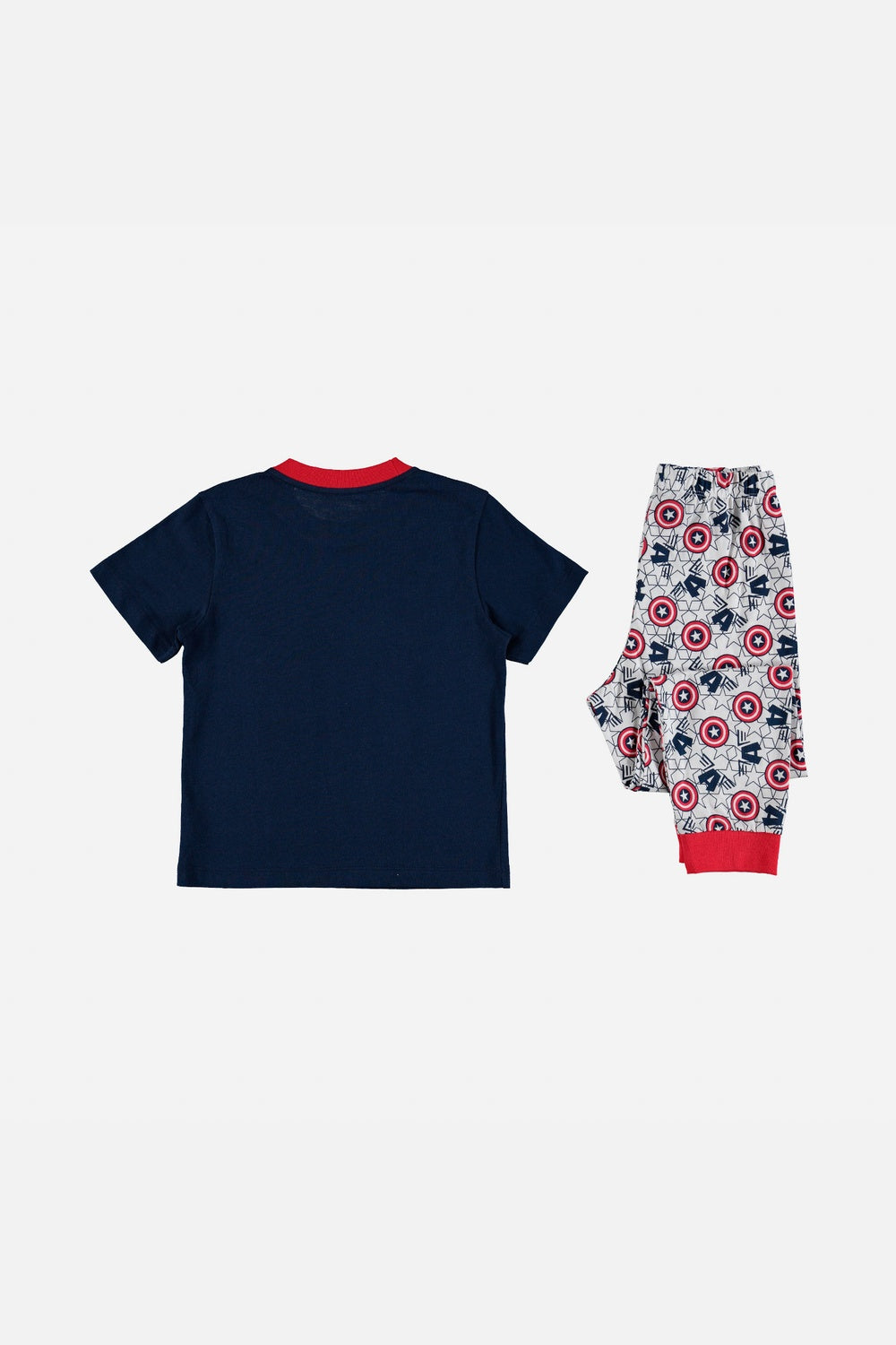 PIJAMA CAPITAN AMERICA CON PANTALÓN LARGO AZUL Y BLANCO PARA NIÑO