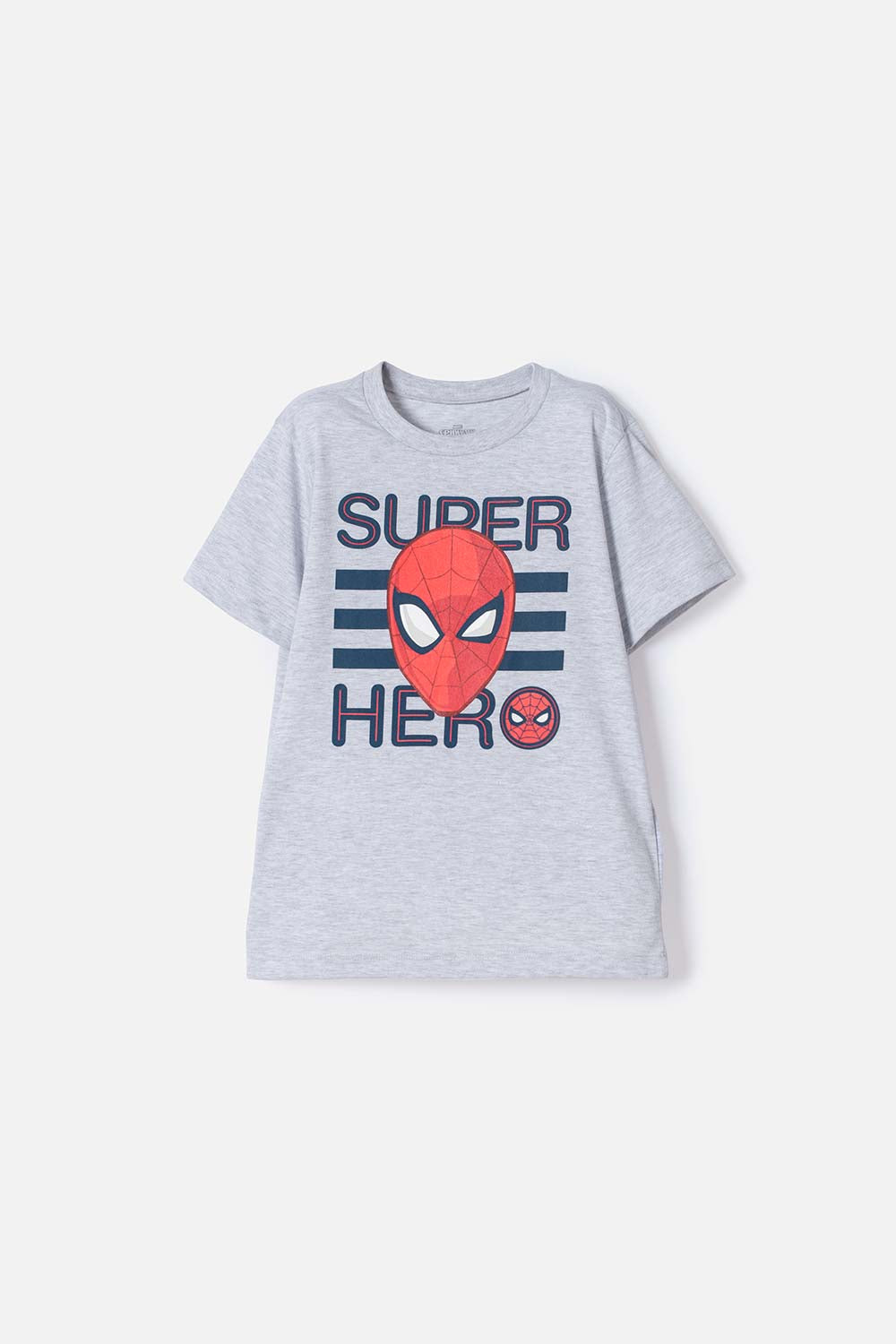 CAMISETA DE SPIDER-MAN MANGA CORTA GRIS PARA NIÑO