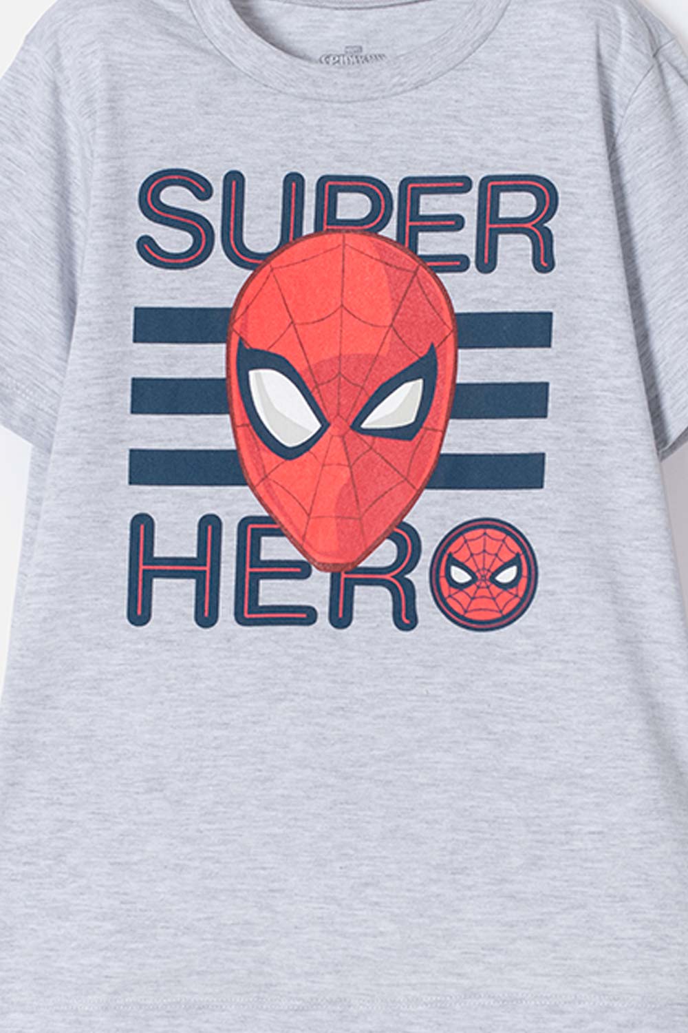 CAMISETA DE SPIDER-MAN MANGA CORTA GRIS PARA NIÑO