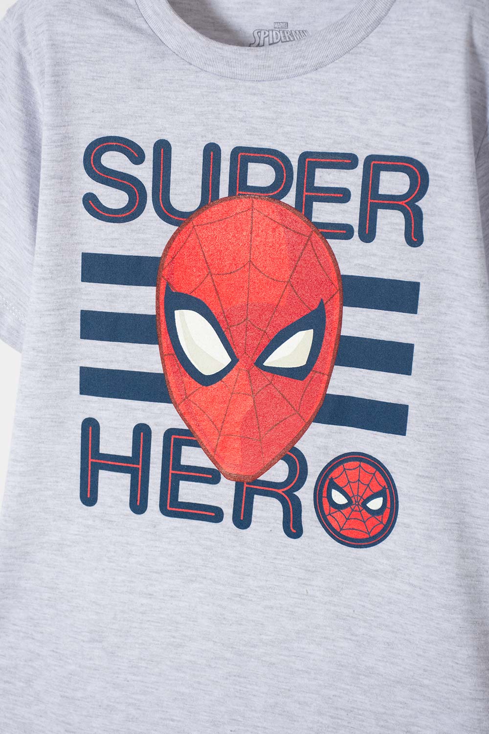 CAMISETA DE SPIDER-MAN MANGA CORTA GRIS PARA NIÑO