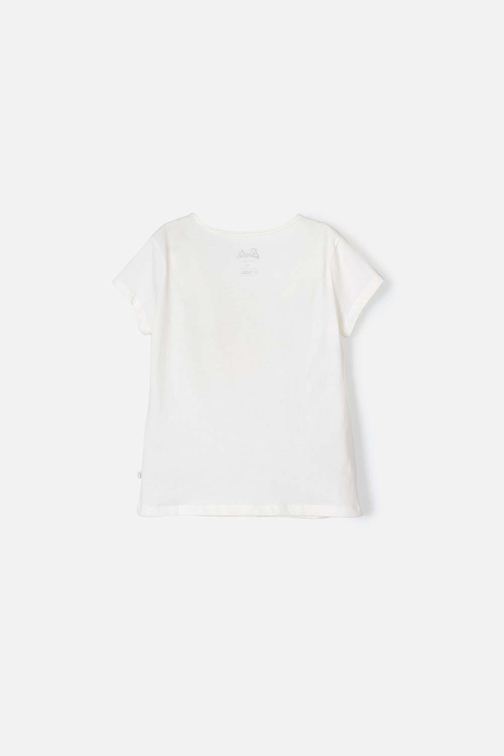 CAMISETA DE BARIBIE MANGA CORTA MARFIL PARA NIÑA