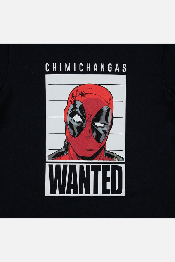 CAMISETA  DE TEEN NIÑO, MANGA CORTA NEGRA  DE DEADPOOL ©DISNEY