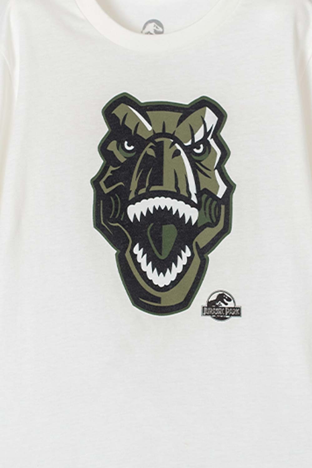 CAMISETA DE JURASSIC WORLD MANGA CORTA BLANCA PARA NIÑO
