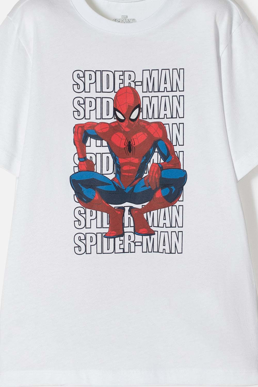 CAMISETA DE SPIDER-MAN MANGA CORTA BLANCA PARA NIÑO