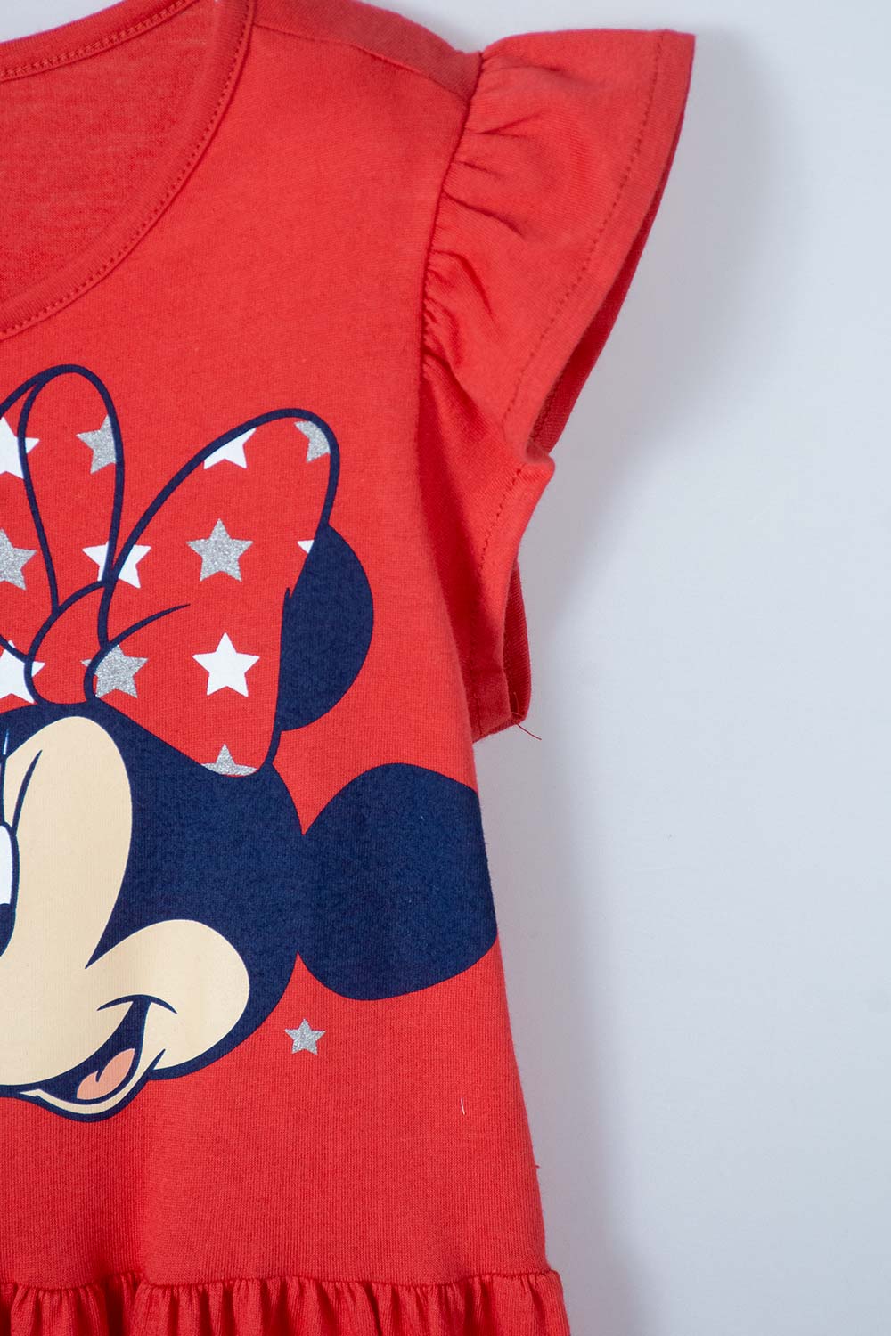 VESTIDO DE MINNIE MOUSE MANGA SISA ROJO PARA NIÑA