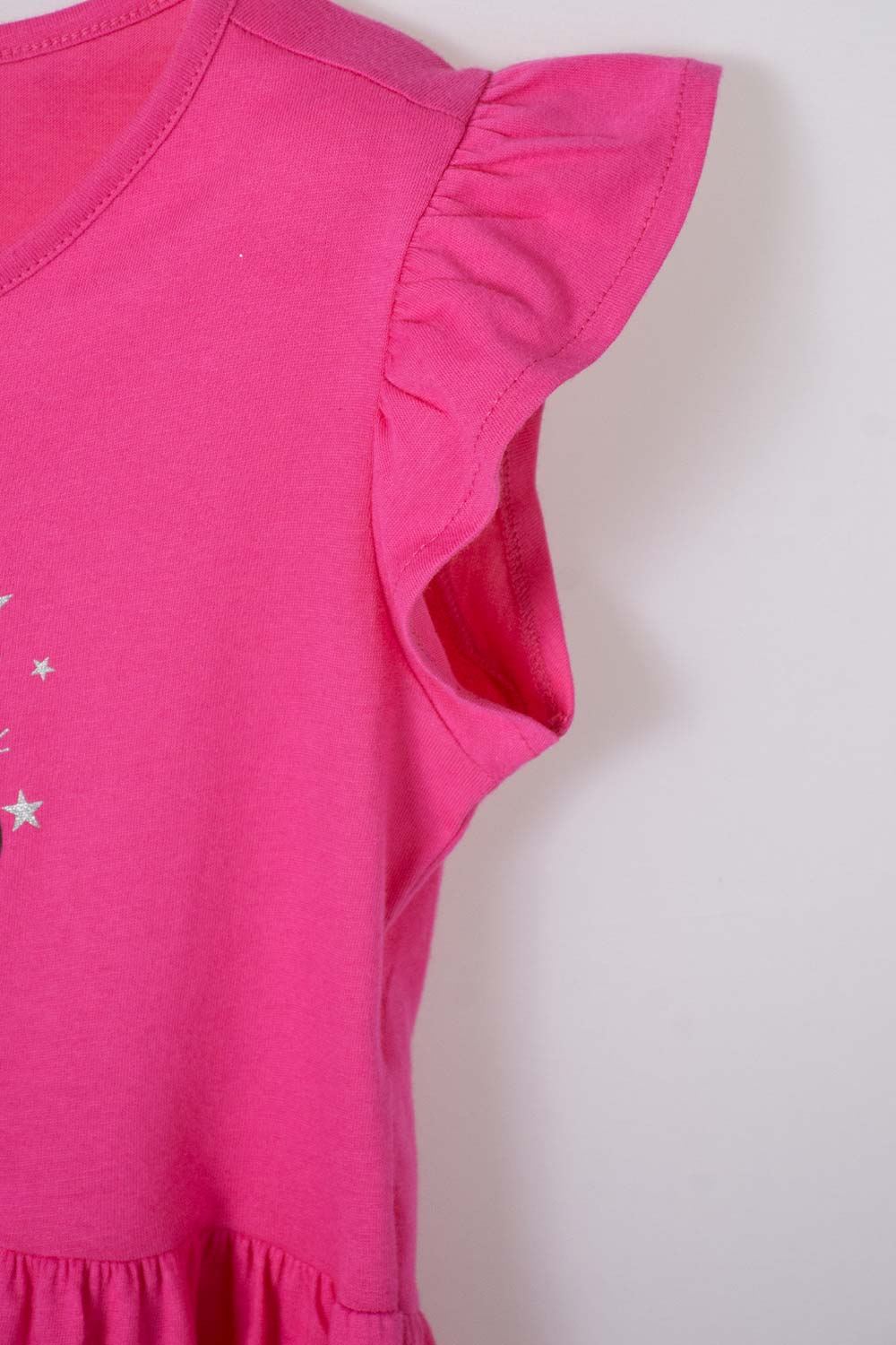 VESTIDO DE BARBIE MANGA CORTA FUCSIA PARA NIÑA