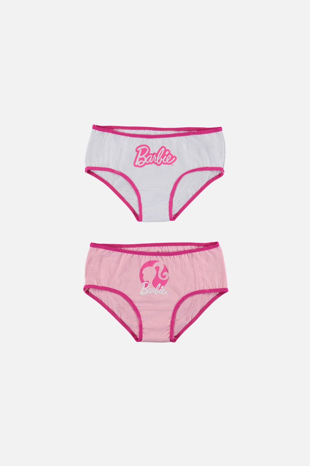 PANTY X2 DE NIÑA, BLANCO/ROSADO DE BARBIE