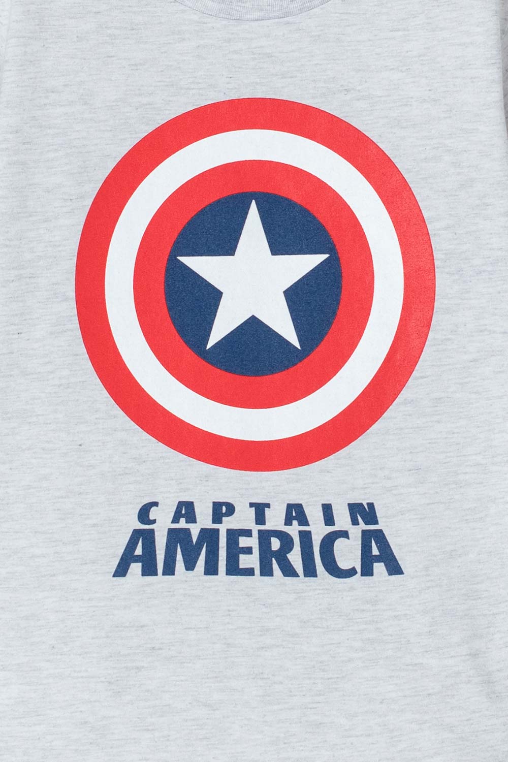 CAMISETA DE CAPITAN AMERICA MANGA CORTA GRIS PARA NIÑO