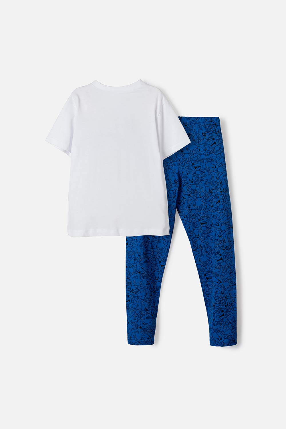 PIJAMA DE SONIC CON PANTALÓN LARGO BLANCO Y AZUL PARA NIÑO
