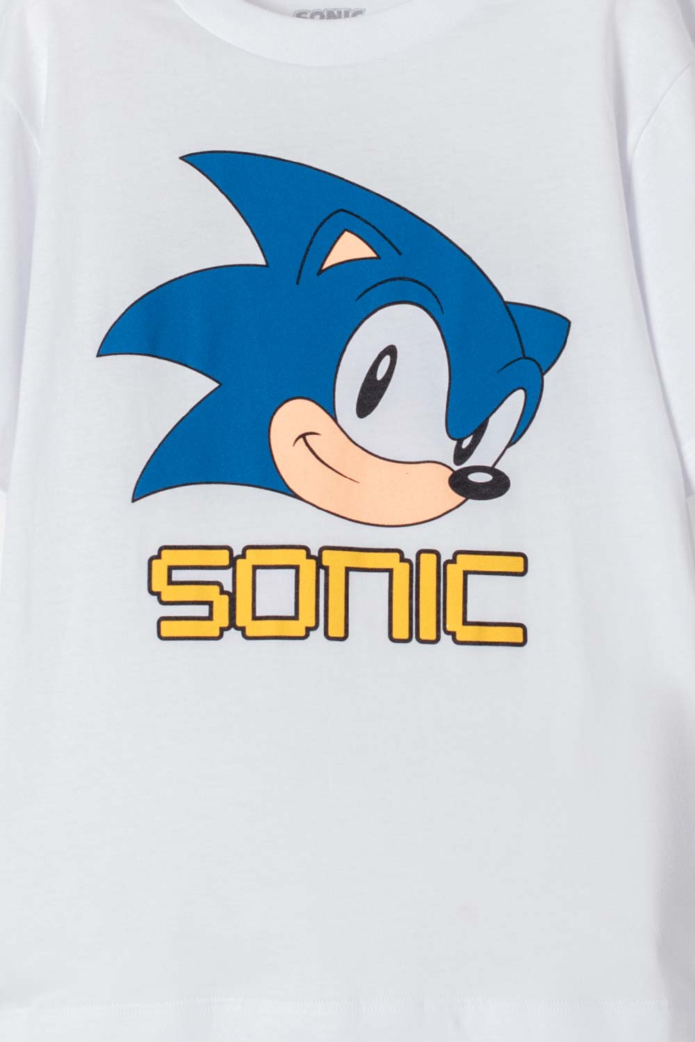 PIJAMA DE SONIC CON PANTALÓN LARGO BLANCO Y AZUL PARA NIÑO