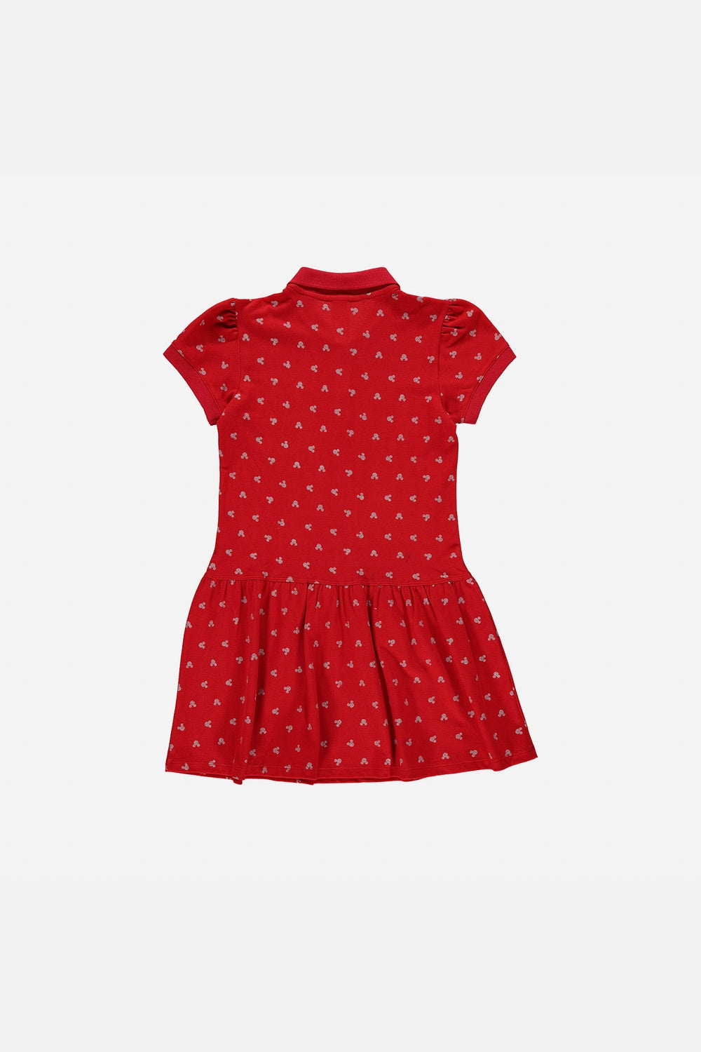 VESTIDO DE MINNIE MOUSE MANGA CORTA ROJO PARA NIÑA