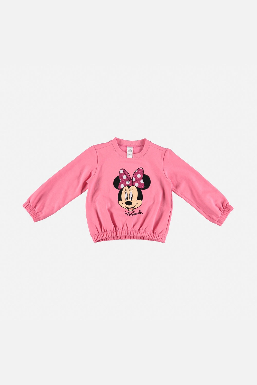BUZO DE MINNIE MOUSE CERRADO ROSADO PARA NIÑA