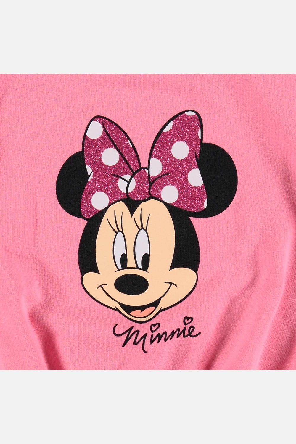 BUZO DE MINNIE MOUSE CERRADO ROSADO PARA NIÑA