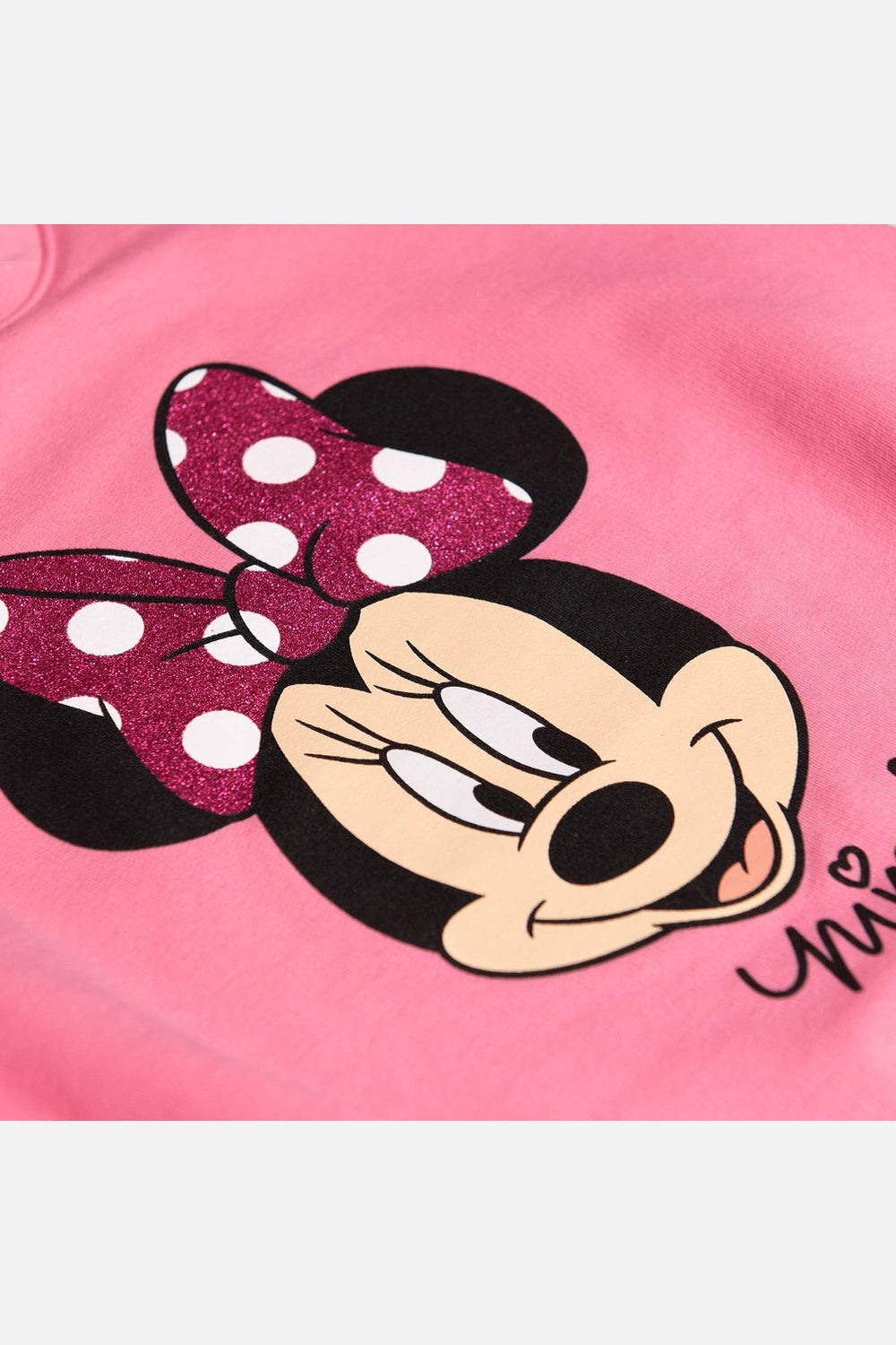 BUZO DE MINNIE MOUSE CERRADO ROSADO PARA NIÑA