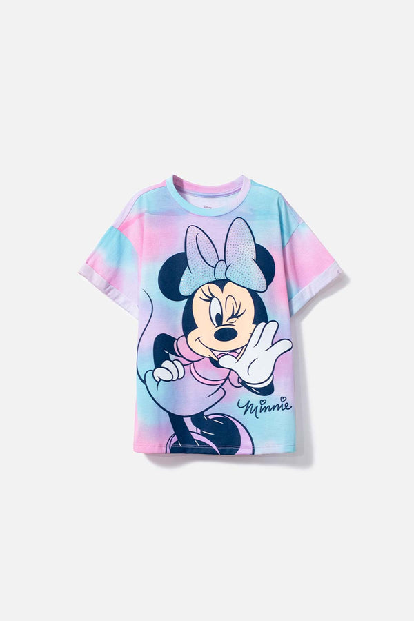 CAMISETA DE MINNIE MOUSE MANGA CORTA PARA NIÑA