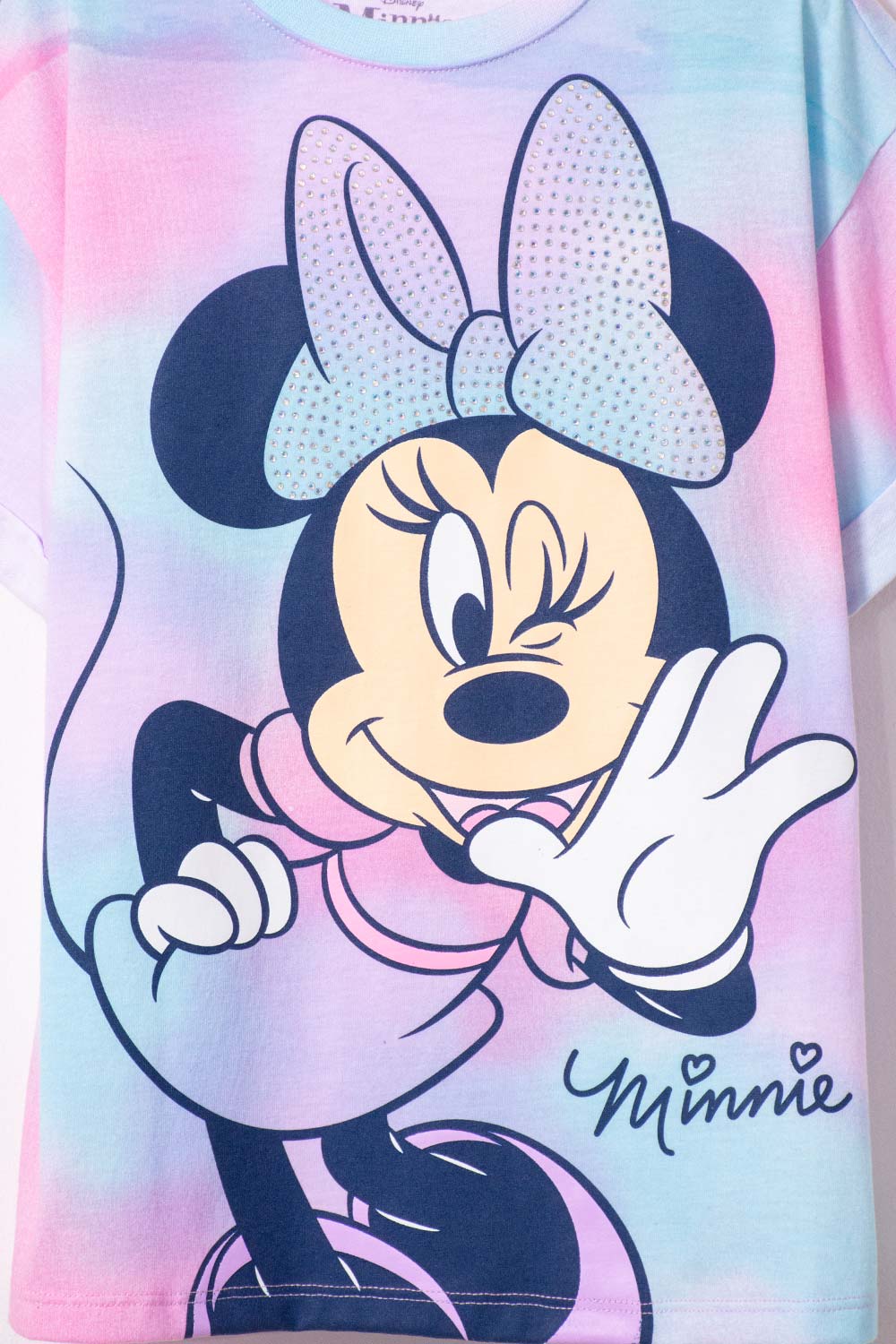 CAMISETA DE MINNIE MOUSE MANGA CORTA PARA NIÑA