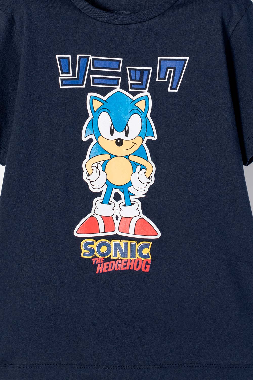 CAMISETA DE SONIC MANGA CORTA AZUL PARA NIÑO