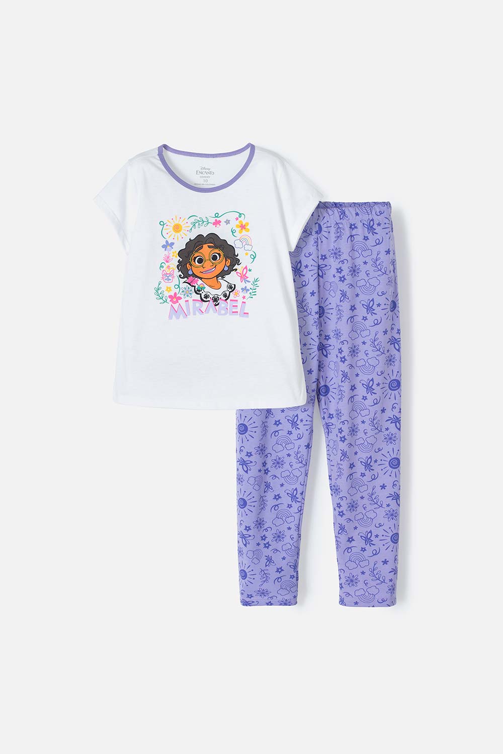 PIJAMA DE ENCANTO DE PANTALÓN LARGO BLANCO PARA NIÑA