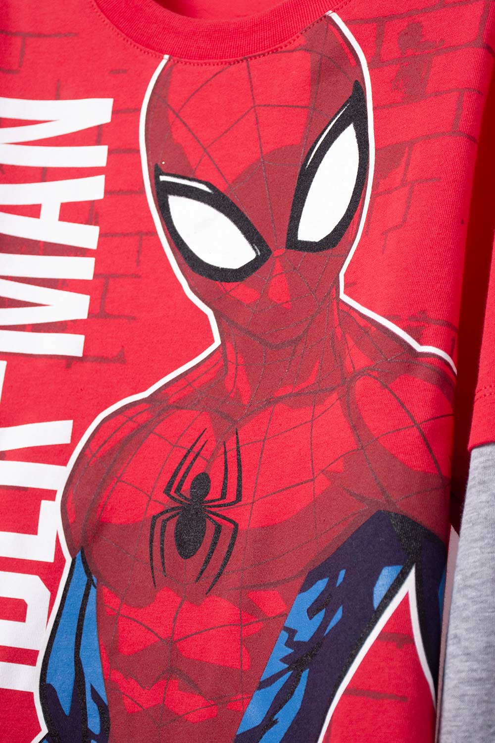 CAMISETA DE SPIDER-MAN MANGA LARGA ROJA PARA NIÑO