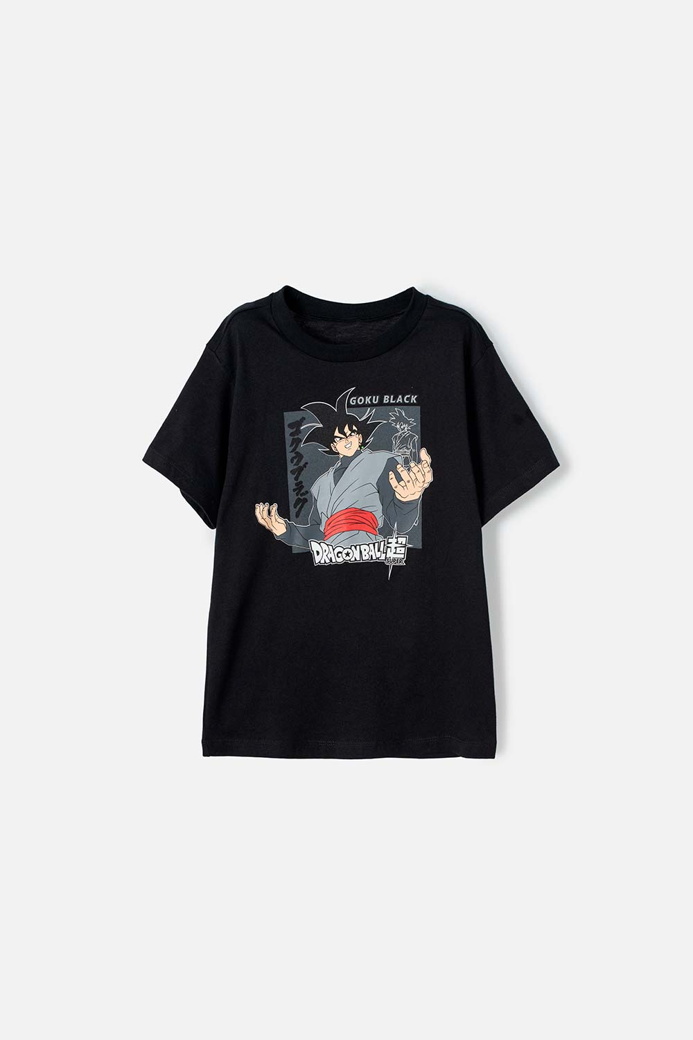 CAMISETA DE DRAGON BALL MANGA CORTA NEGRA PARA NIÑO