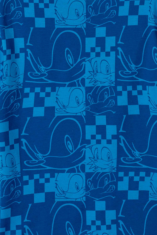 CAMISETA DE SONIC AZUL MANGA CORTA PARA NIÑO