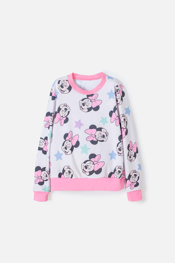 BUZO DE MINNIE MOUSE CERRADO MULTICOLOR PARA NIÑA