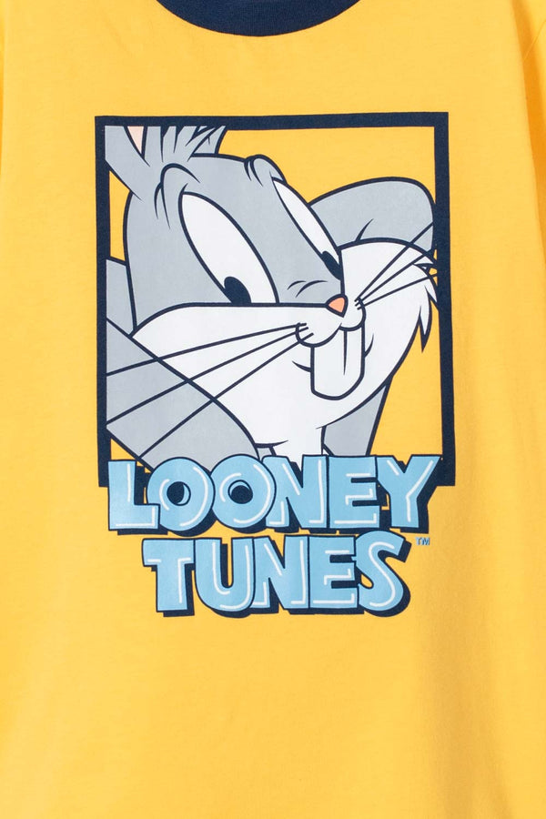 CAMISETA DE LOS LOONEY TUNES MANGA CORTA AMARILLA PARA NIÑO