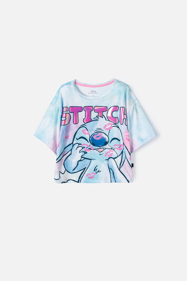 CAMISETA DE STICH MANGA CORTA MULTICOLOR PARA NIÑA