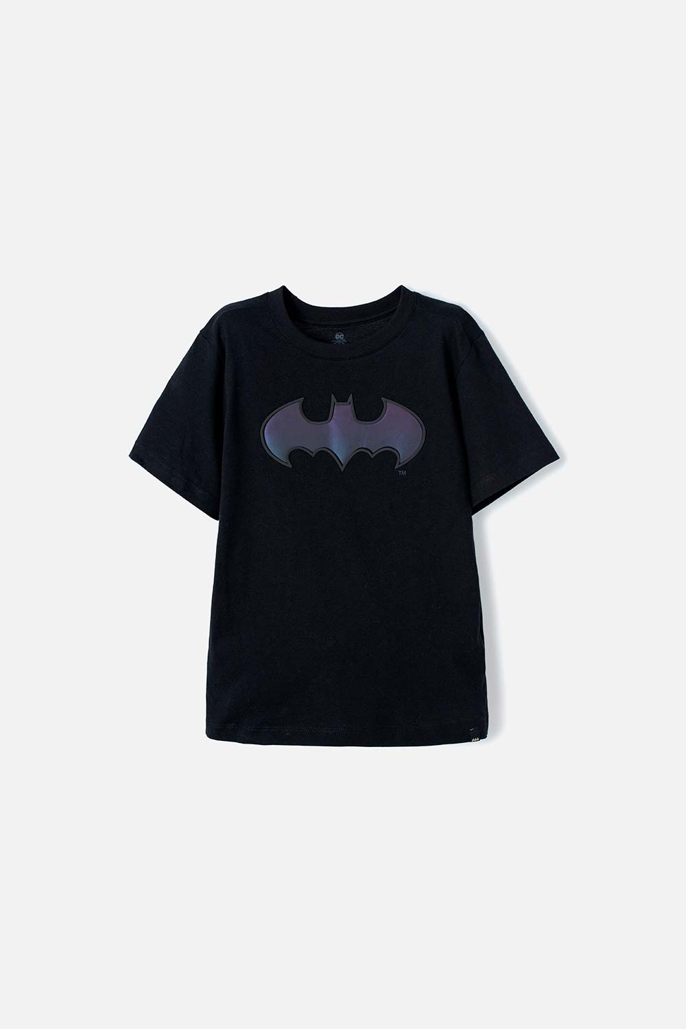 CAMISETA DE BATMAN MANGA CORTA NEGRA PARA NIÑO