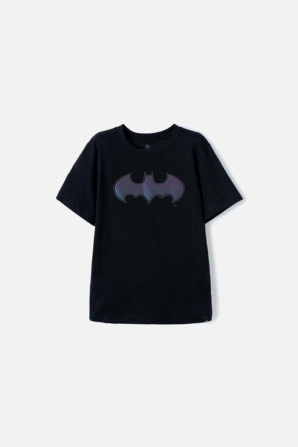 CAMISETA DE BATMAN MANGA CORTA NEGRA PARA NIÑO