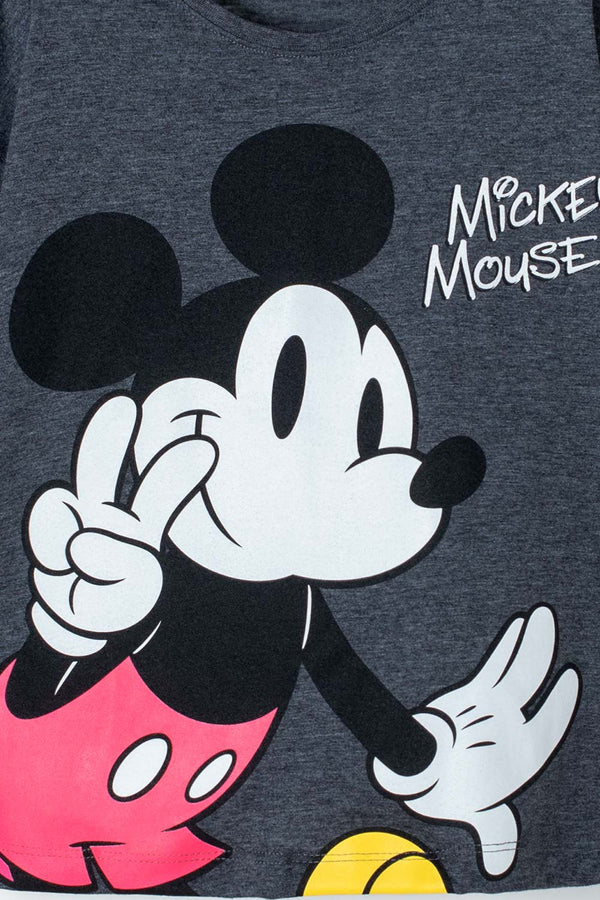 CAMISETA DE MICKEY MOUSE MANGA CORTA NEGRA PARA NIÑA