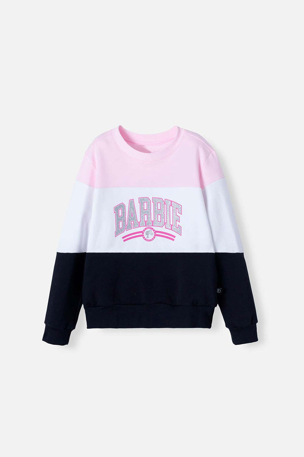BUZO DE BARBIE CERRADO MULTICOLOR PARA NIÑA