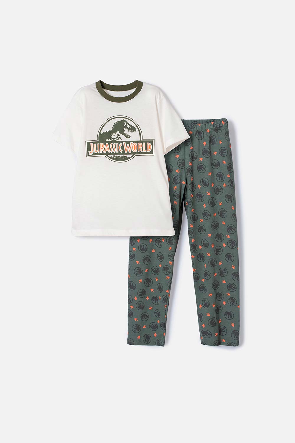 PIJAMA DE JURASSIC WORLD CON PANTALÓN LARGO VERDE PARA NIÑO