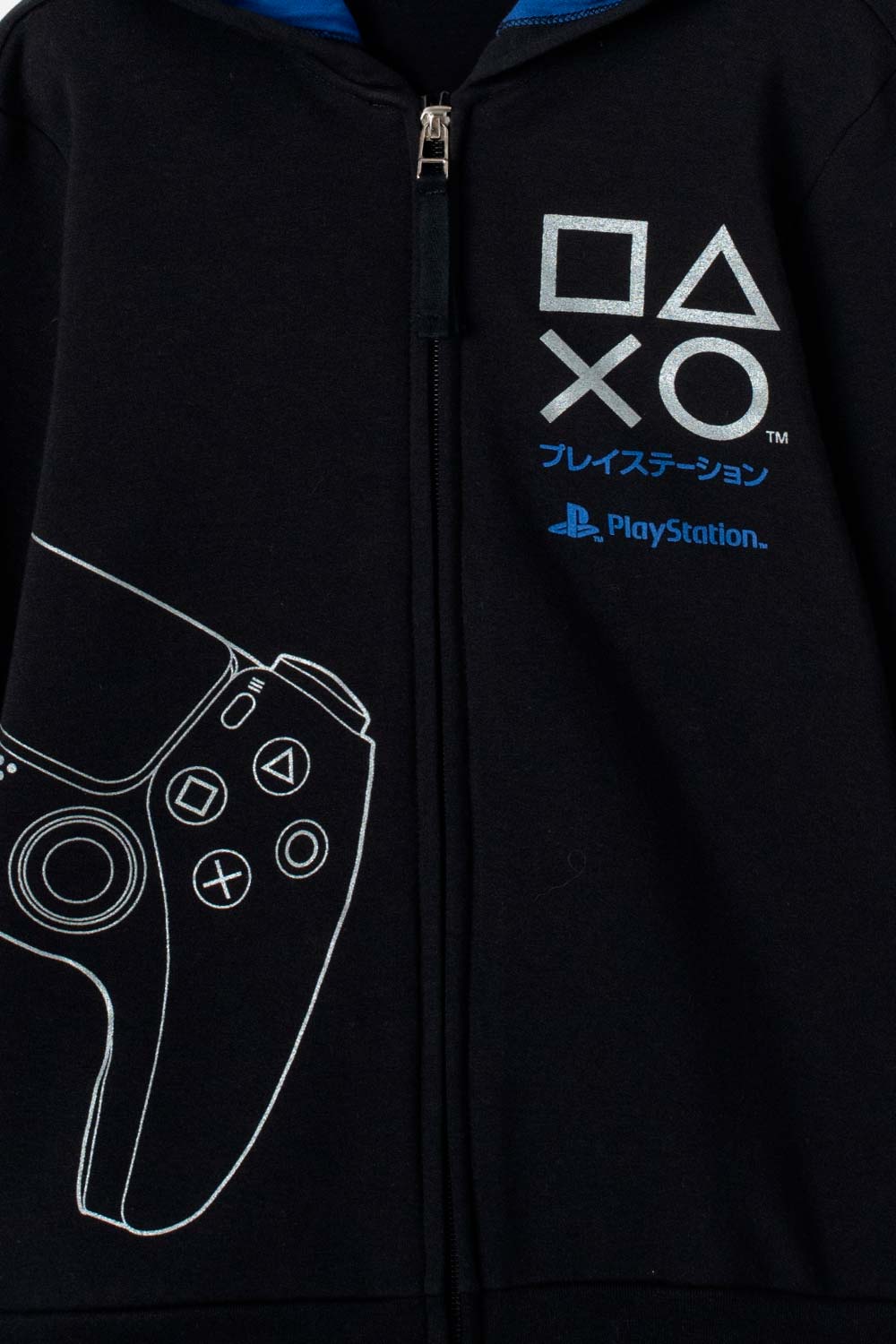 BUZO DE PLAY STATION CON CIERRE NEGRO PARA NIÑO